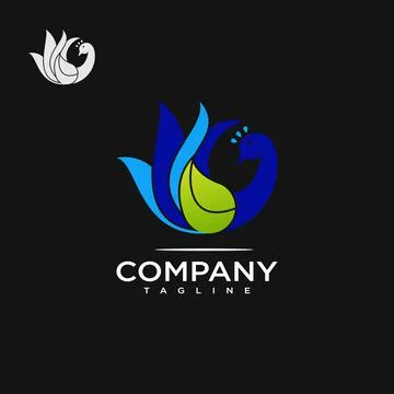 Peacock logo Stock Illustration