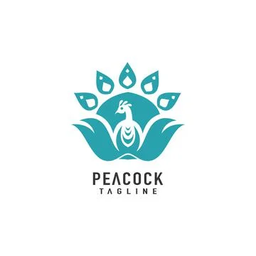 Peacock logo Stock Illustration