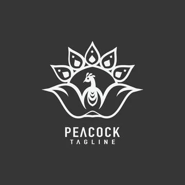 Peacock logo Stock Illustration