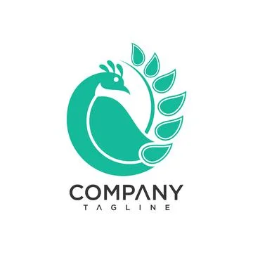 Peacock logo Stock Illustration