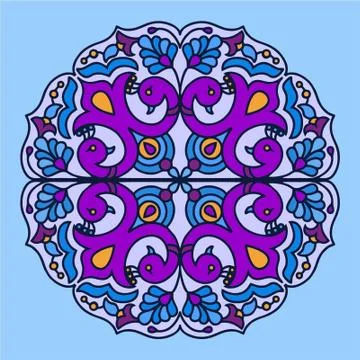 Peacock mandala pattern for printing designing Stock Illustration