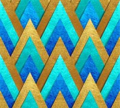 Peacock metallic gold seamless pattern Stock Illustration
