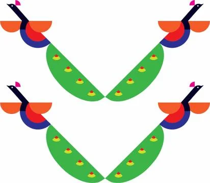 Peacock pattern Illustrazione stock