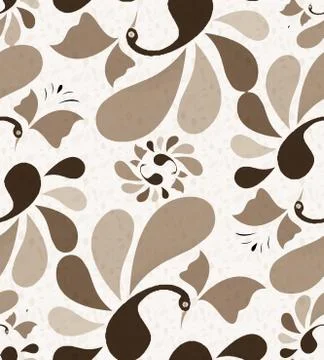 Peacock shaped  design seamless pattern Stock Illustration