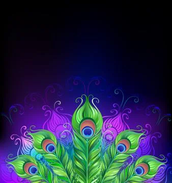 Peacock tail Stock Illustration