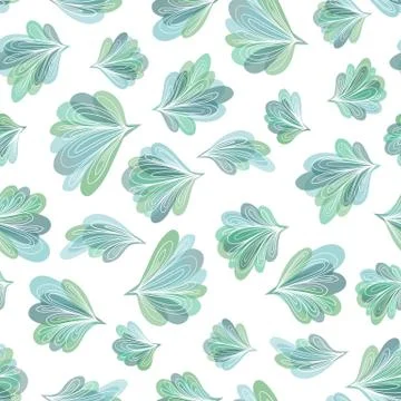 Peacock Tail Vector Pattern Stock Illustration