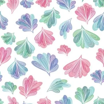 Peacock Tail Vector Pattern Stock Illustration