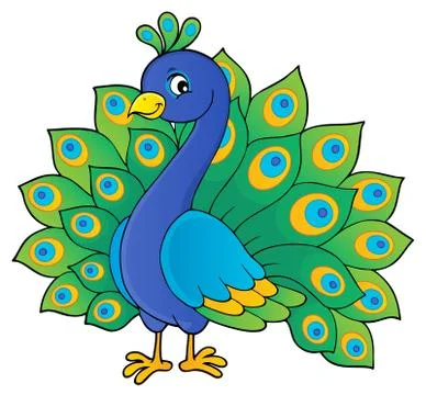 Peacock theme image Stock-Illustration
