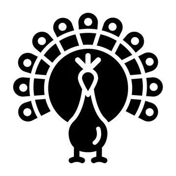 Peacock Vector Icon Design Illustration Stock Illustration