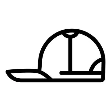 Peak cap icon outline vector. Hat baseball Illustrazione stock