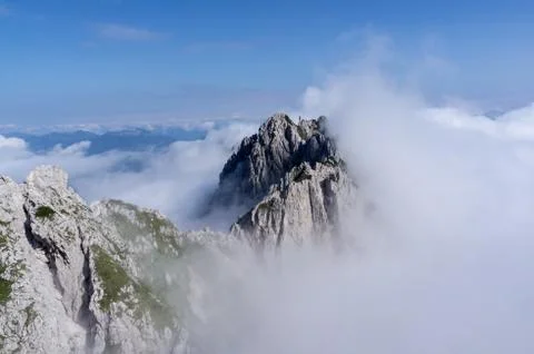 Peak in clouds 写真素材