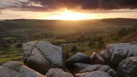Peak District Sunset Stock Footage 139040287