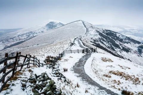 Peak District in winter Stock Photos