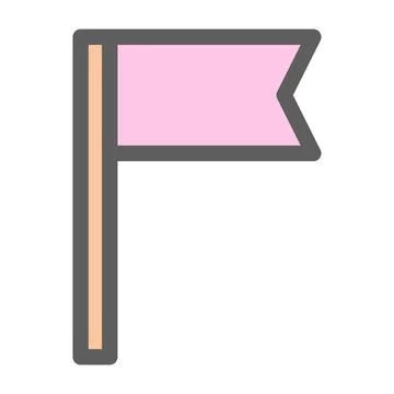 Peak flag flat icon イラスト素材