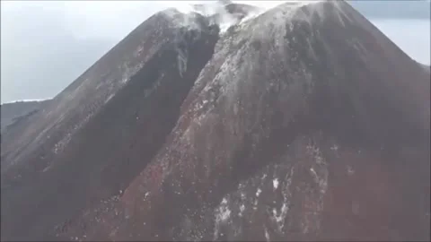 The peak of krakatoa Video stock 197739978