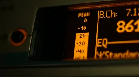 Peak level on audio device Stock Footage 22008021
