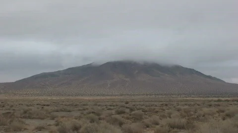 Peak Low Clouds-C, Johnson Valley, Time Lapse Stock Footage 694539