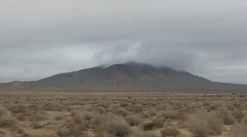 Peak Low Clouds-D, Johnson Valley, Time Lapse Stock Footage 694581
