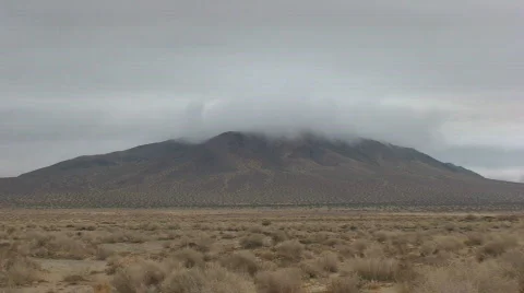 Peak Low Clouds-E, Johnson Valley, Time Lapse Stock Footage 694641