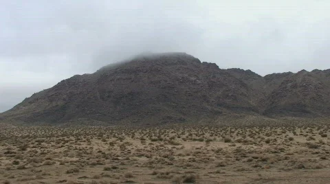 Peak Low Clouds-A, Johnson Valley, Time Lapse Stock Footage 694427