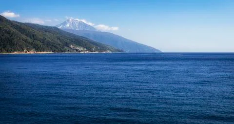 Peak of Mount Athos Stock Photos