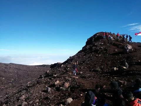 Peak of Mount Slamet Foto stock