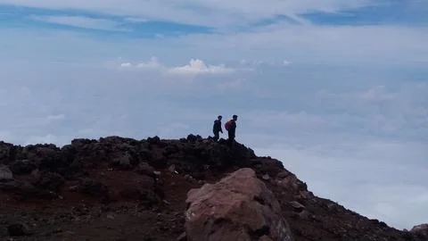 Peak of Mount Slamet Stock Photos