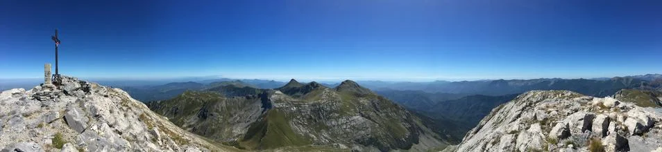 Peak of the mountain Stock Photos