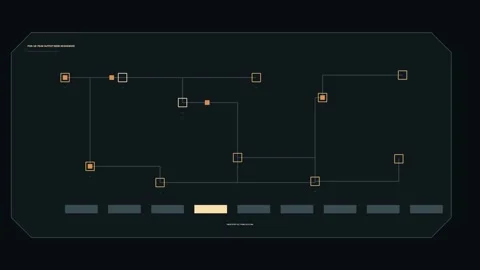 Peak Output Node Sequencer HUD Seamless Loop Stock-Footage 342054550