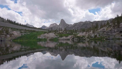 Peak Reflections and Cloud Timelapse Stock Footage 251352158