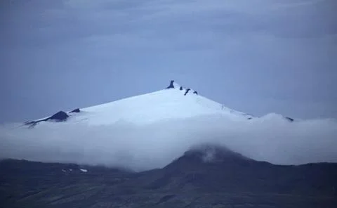 Peak of snaefellsjokull Stock Photos