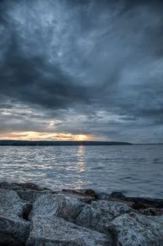 Peak of sundown Stock Photos