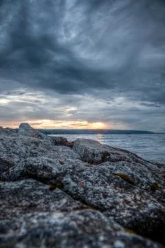 Peak of sundown Stock Photos