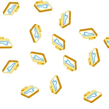 Peak voltage surges isometric icon seamless pattern Stock Illustration