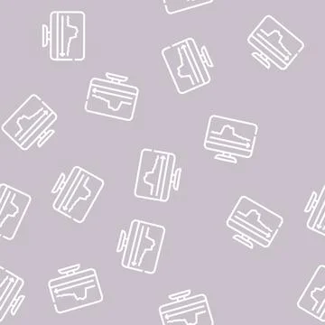 Peak voltage surges line vector seamless pattern Illustrazione stock