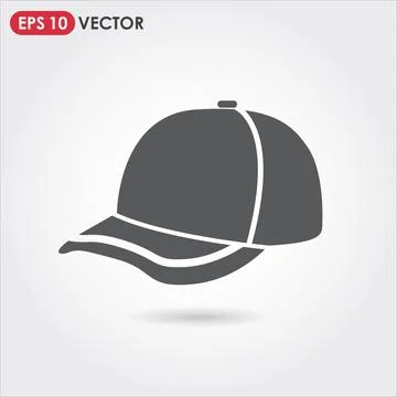 Peaked cap single vector icon Stock Illustration