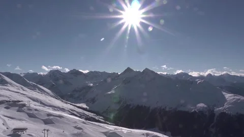 The peaks of the Alps in sunshine. Stock Footage 286345329