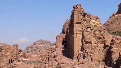 Peaks and monuments of Petra, Jordan. Stock Footage 145144770