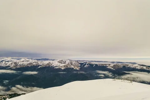 Peaks of mountains above the clouds Video stock 84724087