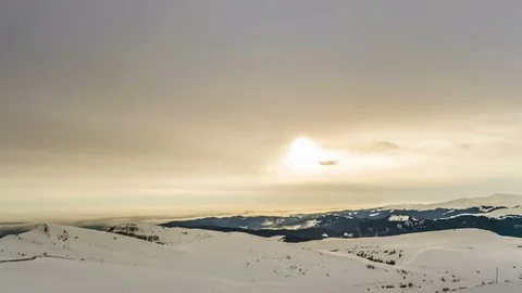 Peaks of mountains above the clouds Video stock 84725947