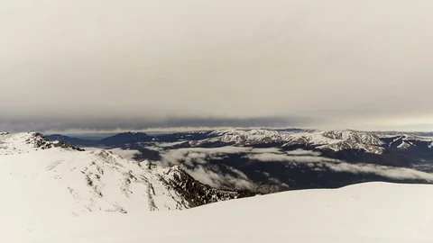 Peaks of mountains above the clouds Stock Footage 84726827