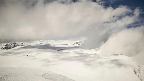 Peaks of mountains above the clouds Stock Footage 86290334