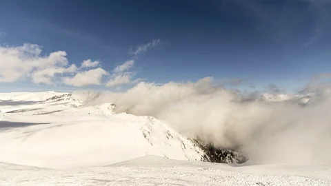 Peaks of mountains above the clouds Stock Footage 86290451