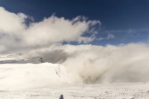 Peaks of mountains above the clouds Stock Footage 86291078