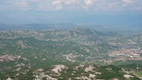 Peaks of mountains and clouds Stock Footage 93116110