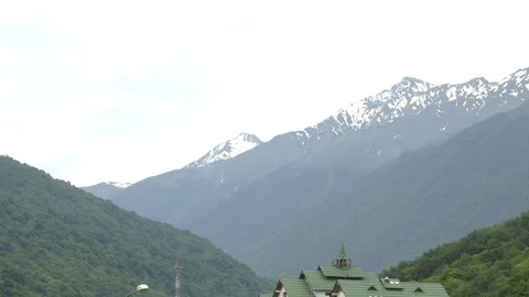 Peaks of mountains at Rosa Khutor, Sochi, Russia 스톡 동영상 95972044
