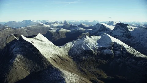 Peaks in The North of Norway Stock Footage 81456891