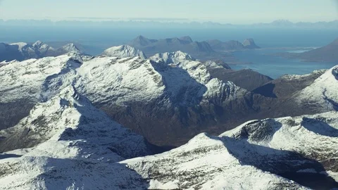 Peaks in The North of Norway Stock Footage 81458596