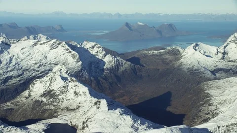 Peaks in The North of Norway Stock Footage 81458733