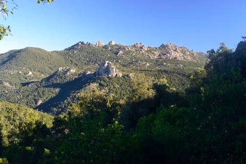Peaks of Sette Fratelli from Monte Eccas, Sinnai Stock Photos